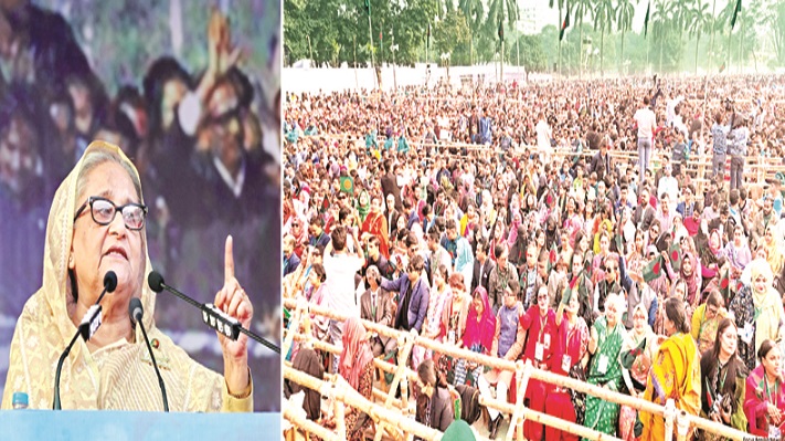 ষড়যন্ত্র ভয় উপেক্ষা করে জনগণ ভোট দিয়েছে-শেখ হাসিনা